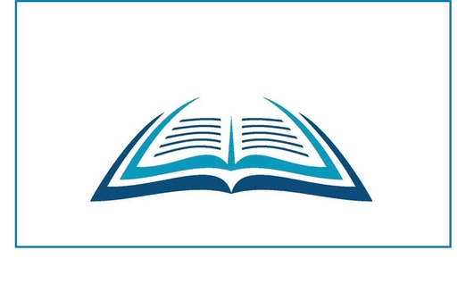 Grphische Darstellung eines Buches aus Linien in verschiedenen Blautönen